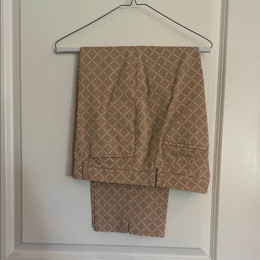 Ann Taylor Tan Checkered Women's Cropped Pants
